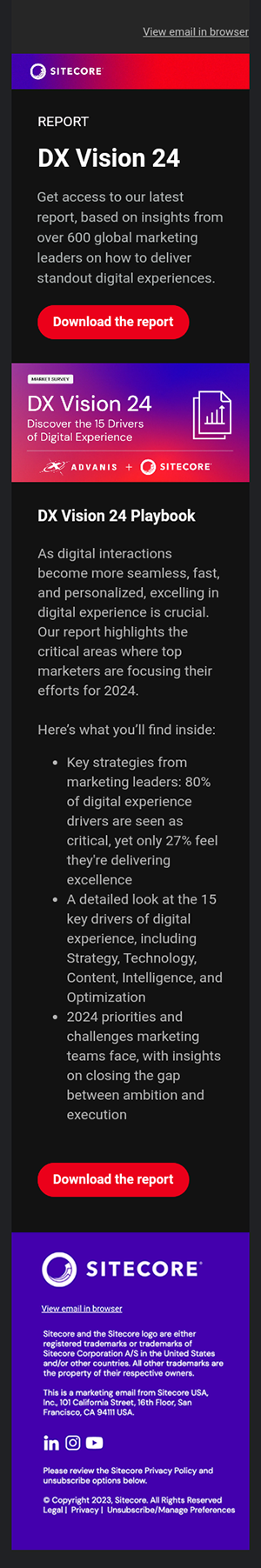 Sitecore Email 2024 - Mobile
